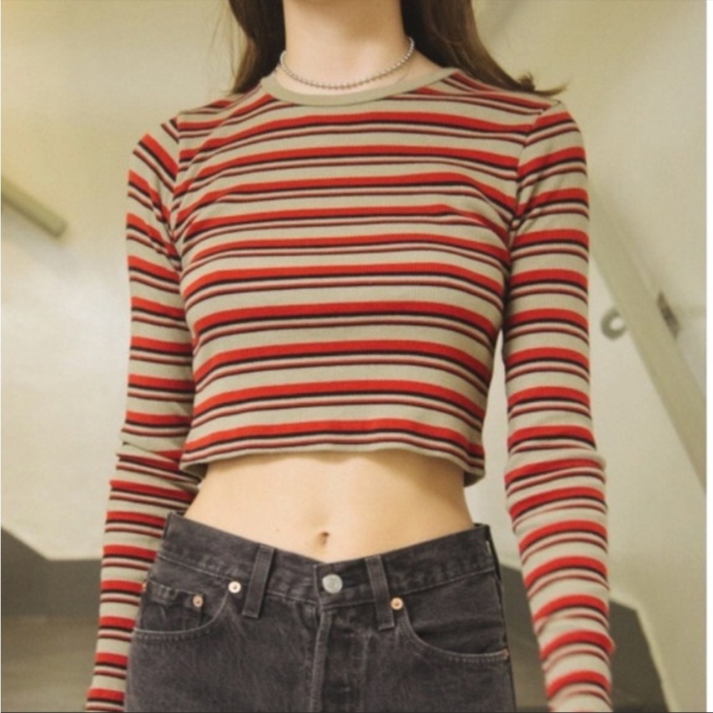Brandy Melville Striped Long Sleeve Top